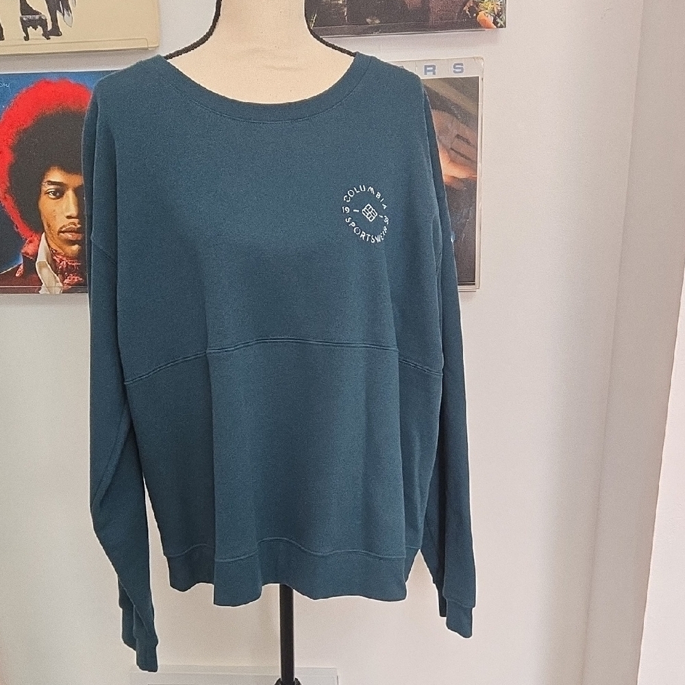Women's Columbia Deep Teal Pullover Sweatshirt
